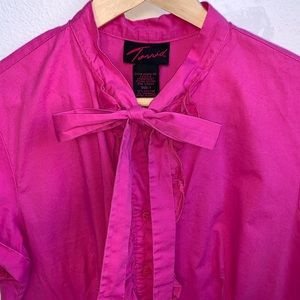 torrid Tops - Torrid | Hot Pink Button Down Shirt torrid Tops - Torrid | Hot Pink Button Down Shirt
